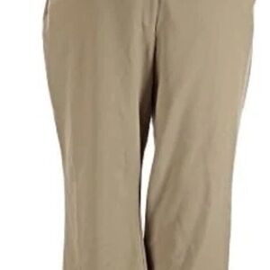 Alfani Curvy Fit Bootcut Pants in Tan